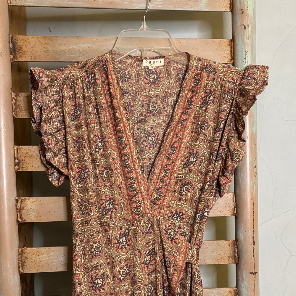 Paani Paisley Wrap Maxi Dress - Small